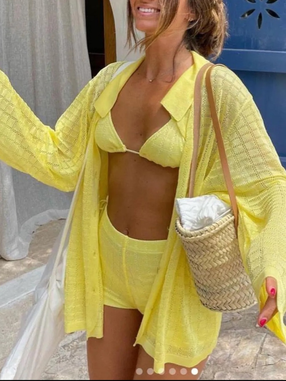 Triangl Flynn- RYAD GREEN swim suit coverup